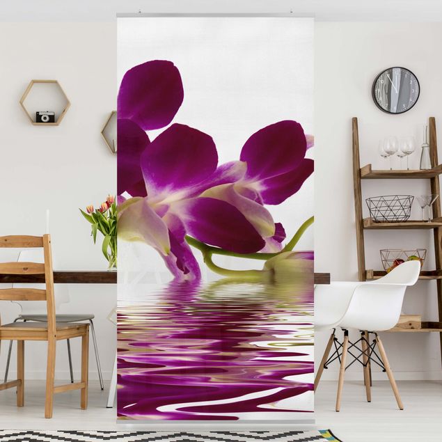 Déco murale cuisine Eaux d'orchidées roses