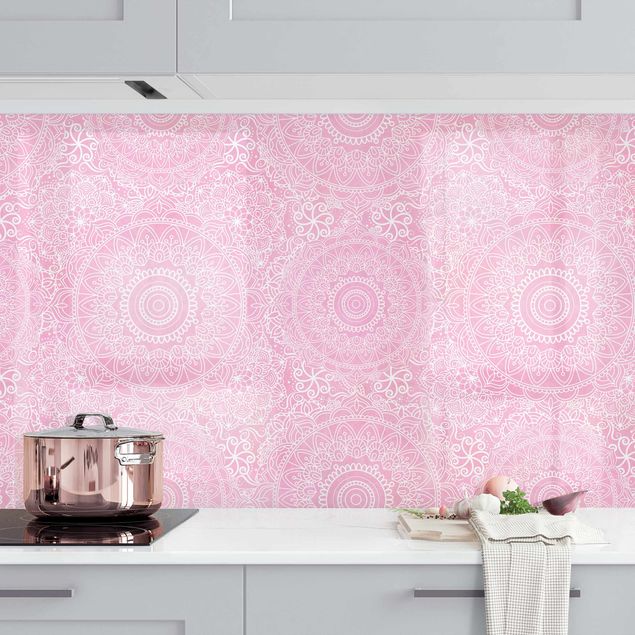 Déco mur cuisine Pattern Mandala Light Pink