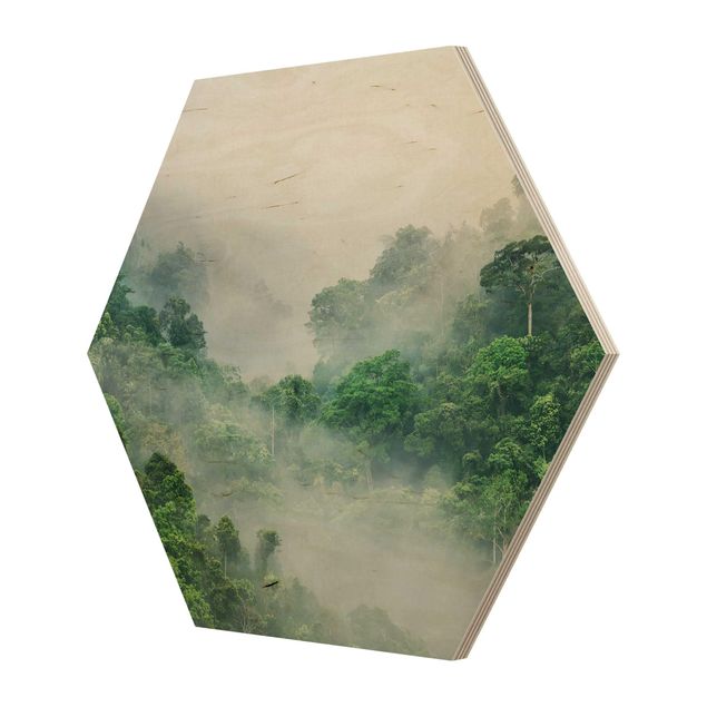 Hexagone en bois - Jungle In The Fog