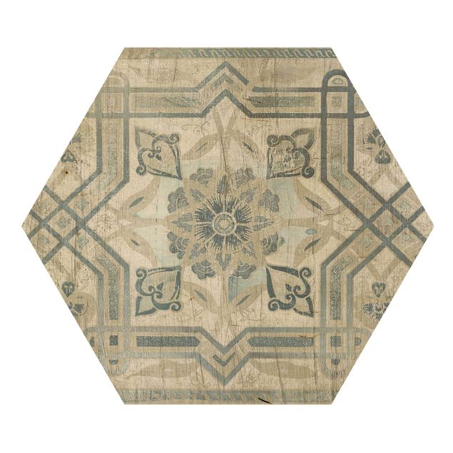 Hexagone en bois - Wood Panels Persian Vintage III
