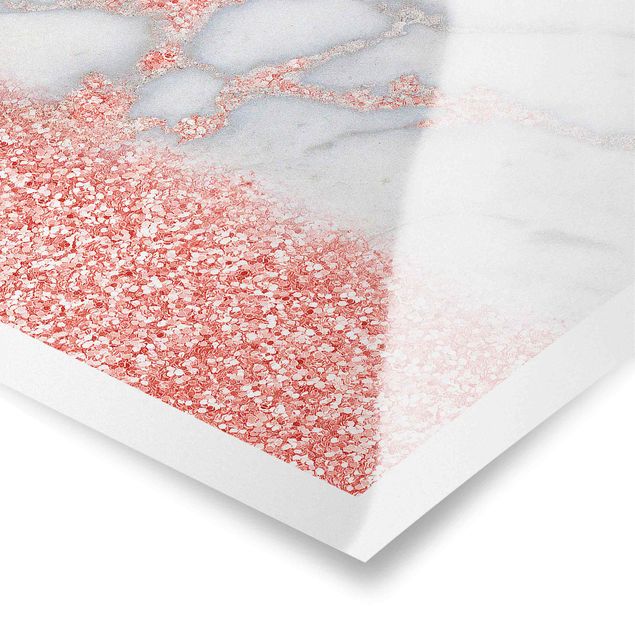 Tableaux de Uta Naumann Marbre avec confettis roses
