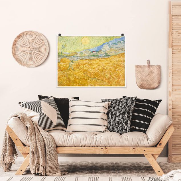 Tableau paysages Vincent Van Gogh - La moisson, le champ de blé