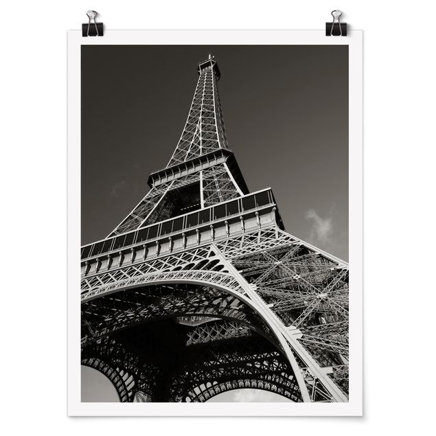 Posters en noir et blanc Tour Eiffel à Paris