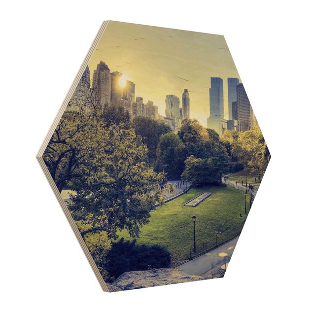 Hexagone en bois - Peaceful Central Park