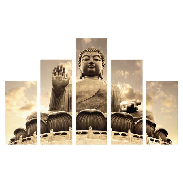 Tableaux zen Grand Bouddha Sépia