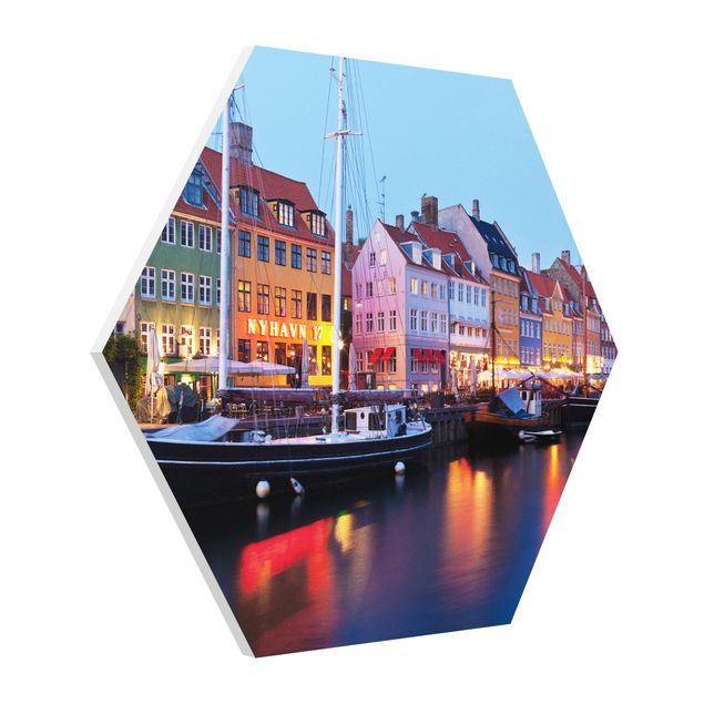 Forex tableau Le port de Copenhague en soirée
