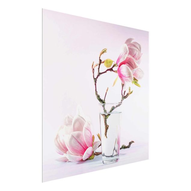 tableaux floraux Magnolia Dans Un Verre