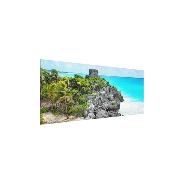 Déco murale cuisine Ruines de Tulum sur la côte caraïbe