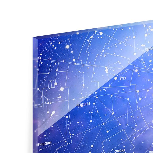 Tableau en verre - Stelar Constellation Star Chart