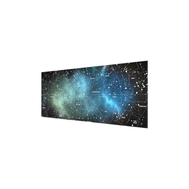 Tableaux muraux Carte des Constellations Stellaires Nébuleuse Galactique
