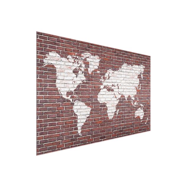 Tableaux 3d Brick World Map