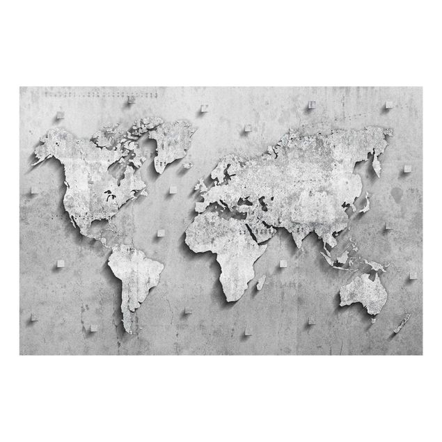 Tableaux Carte du monde en béton