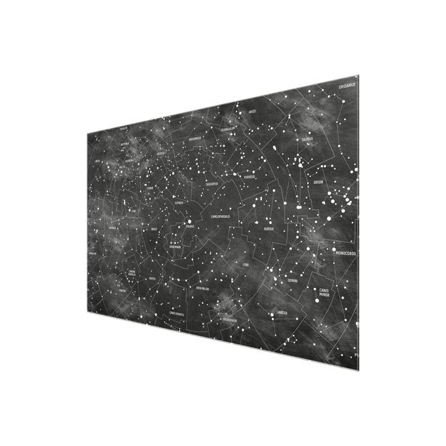 Tableau décoration Carte des constellations aspect tableau noir