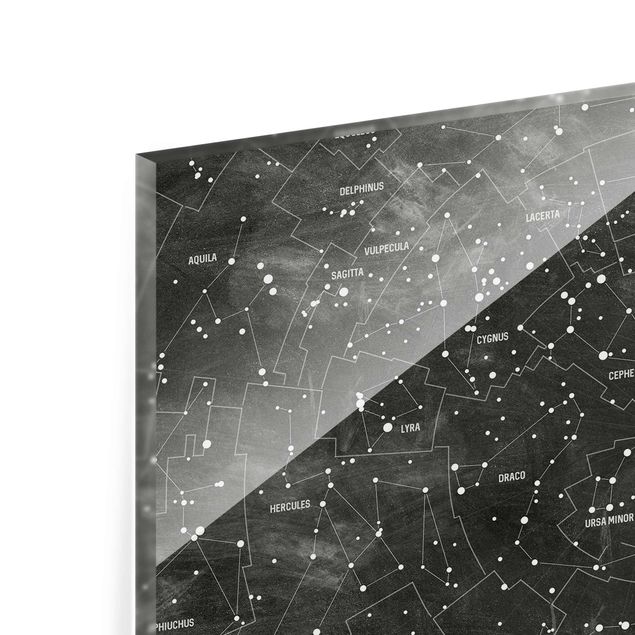 Tableau en verre - Map Of Constellations Blackboard Look