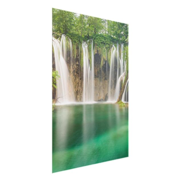 Tableaux moderne Chute d'eau Plitvice Lakes