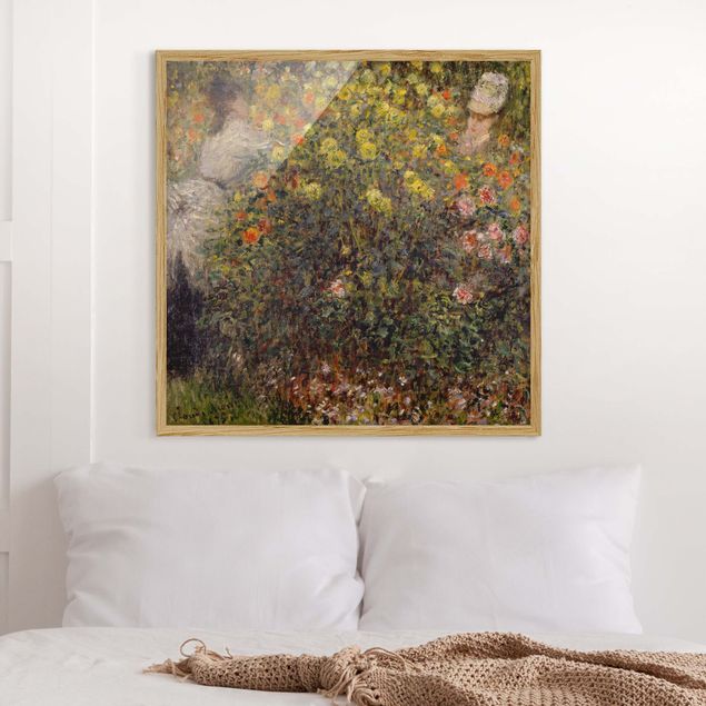 Tableaux Impressionnisme Claude Monet - Deux dames dans un jardin fleuri