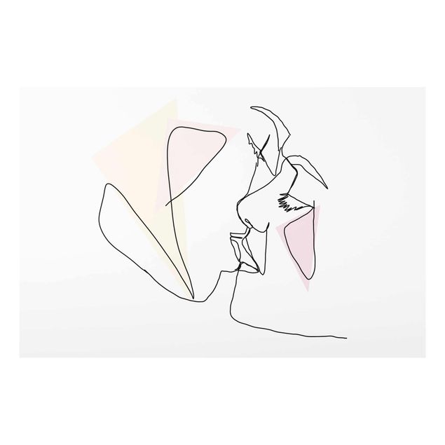 Tableau portrait Illustration de visages de baisers