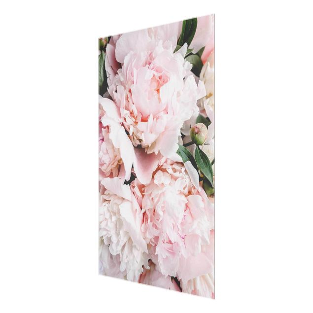 Tableau fleurs Pivoines rose clair