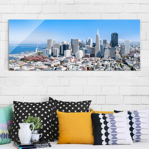 Tableau en verre - San Francisco Skyline