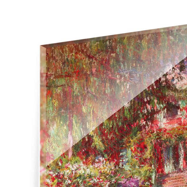 Tableaux en verre fleurs Claude Monet - Allée dans le jardin de Monet à Giverny