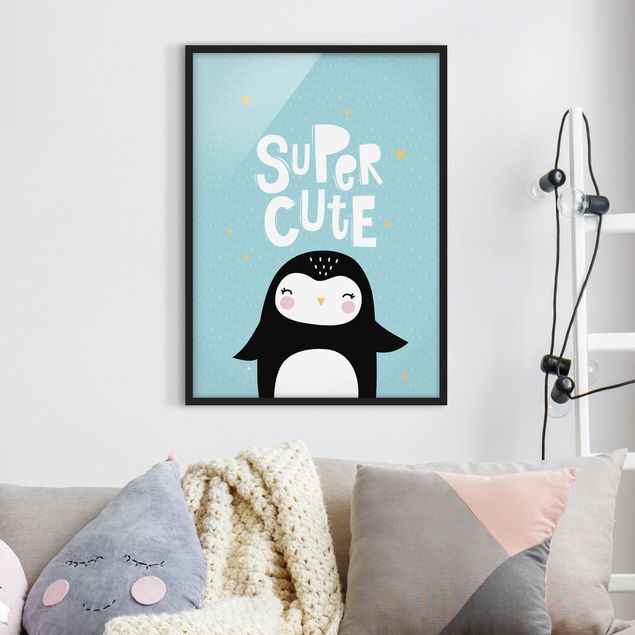 Poster encadré - Super Cute Penguin