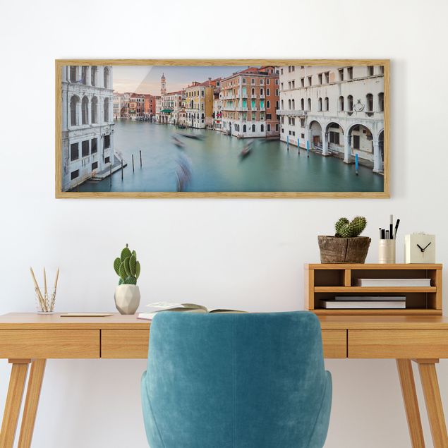 Tableaux Italie Vue du Grand Canal depuis le pont du Rialto Venise