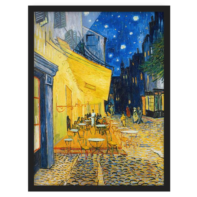 Tableaux pointillisme Vincent van Gogh - Terrasse de café le soir