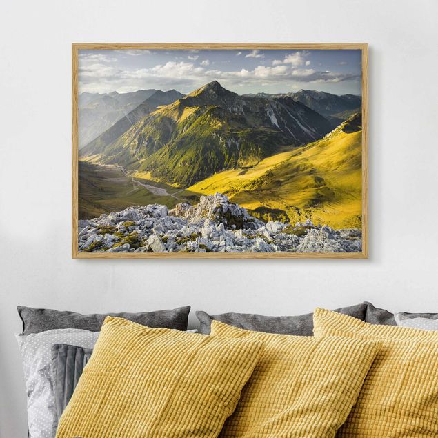 Déco mur cuisine Montagnes et vallée des Alpes Lechtal au Tyrol