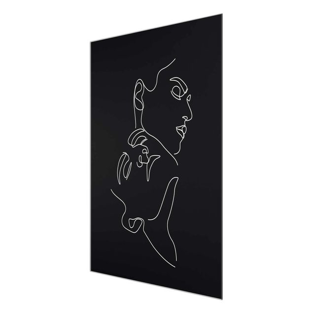 Tableaux portraits Line Art Femme Visages Noirs