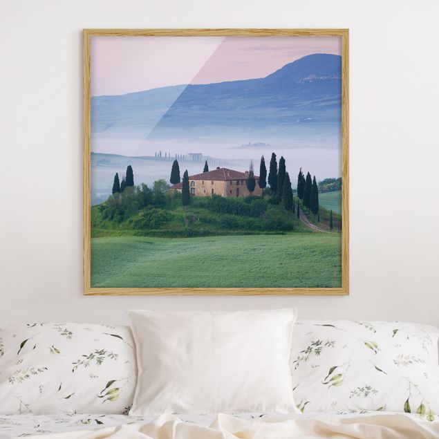 Tableaux paysage Lever de soleil en Toscane