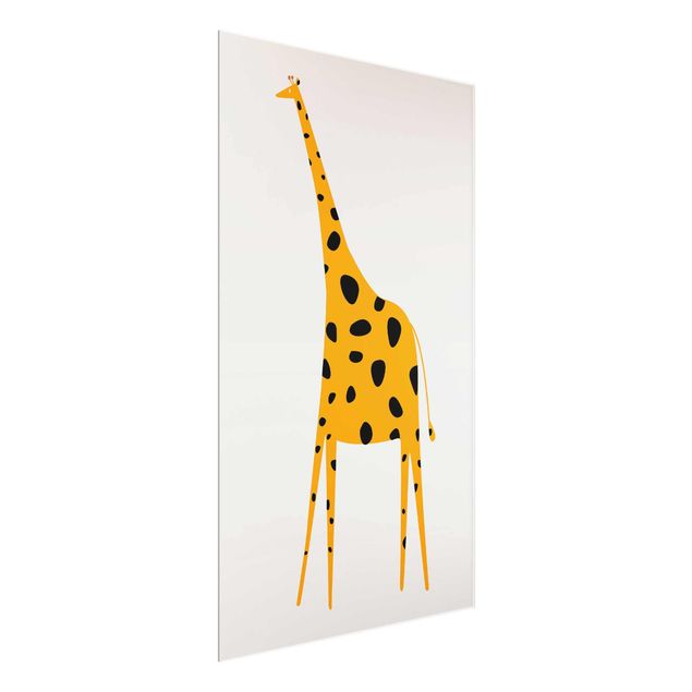 Tableau animaux Girafe jaune