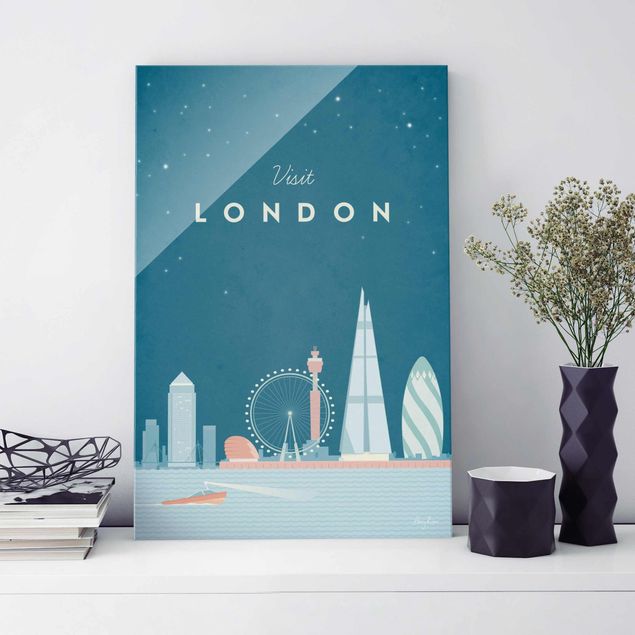 Tableaux en verre Londres Poster de voyage - Londres