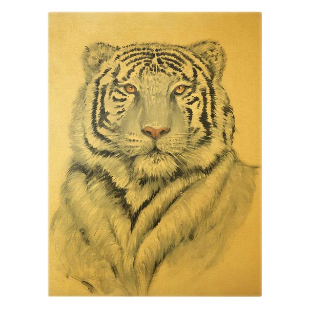Tableau décoration Portrait Tigre Blanc II