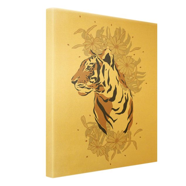 Tableau sur toile or - Safari Animals - Portrait Tiger