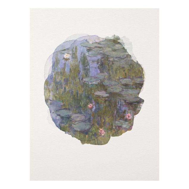 Toile impressionniste Aquarelles - Claude Monet - Nénuphars (Nympheas)