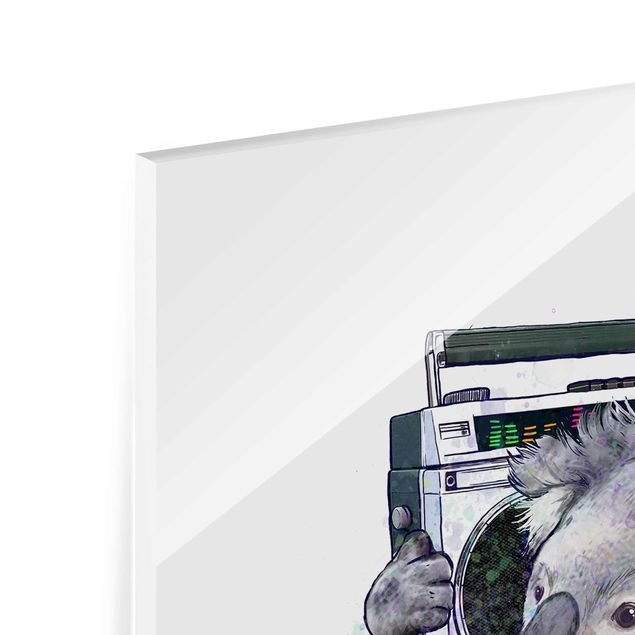 Cadre animaux Illustration Koala avec Radio Peinture