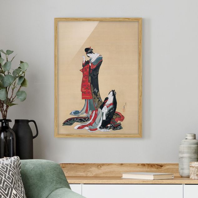 Décoration artistique Katsushika Hokusai - Deux courtisanes