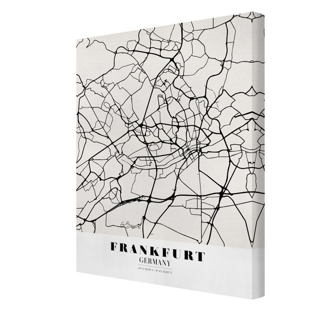 Tableaux muraux Plan de ville de Francfort - Classique