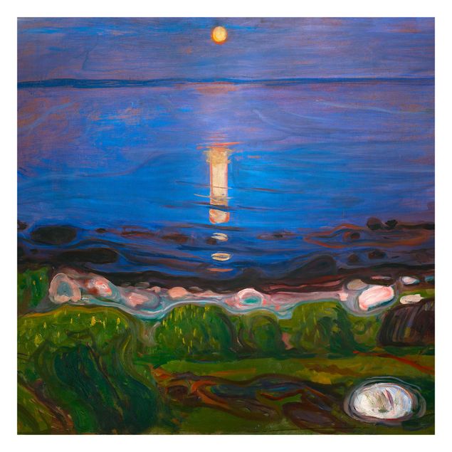 Papier peint moderne Edvard Munch - Nuit d'été au bord de la plage