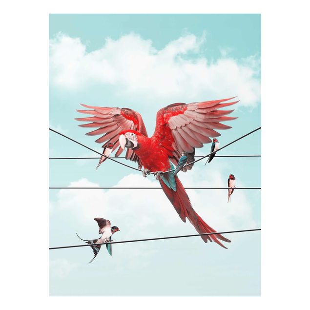 Tableaux reproductions Ciel avec oiseaux