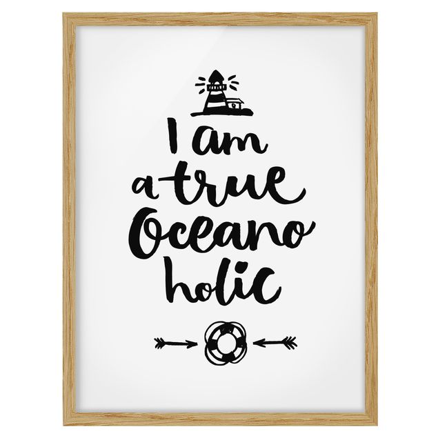 Tableau bord de mer I Am A True Oceanoholic