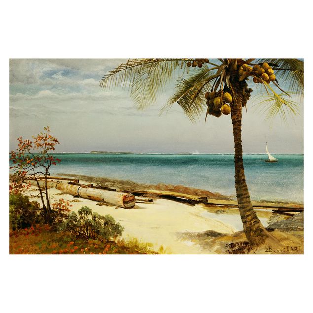 papier peint panoramique plage Albert Bierstadt - Côte tropicale