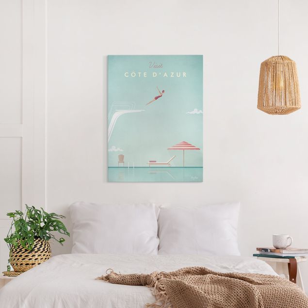 Tableau bord de mer Poster de voyage - Côte D'Azur