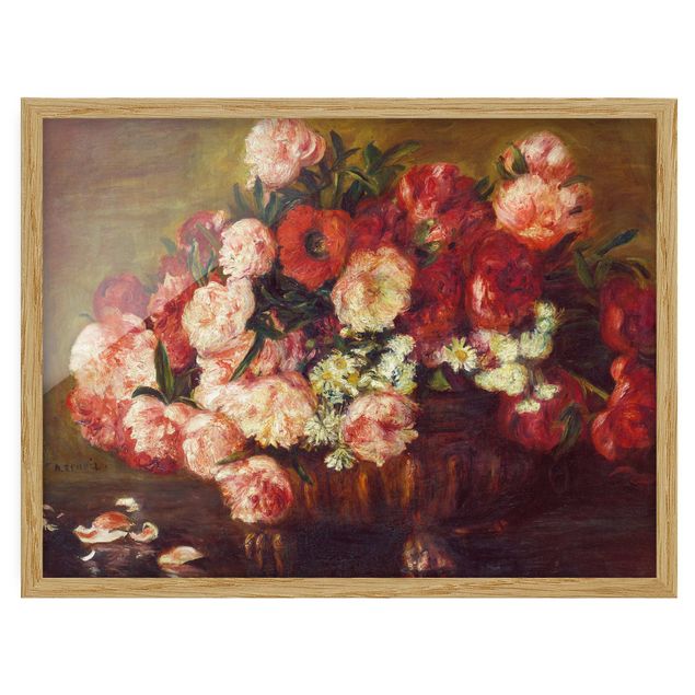 Affiches encadrées fleurs Auguste Renoir - Nature morte aux pivoines