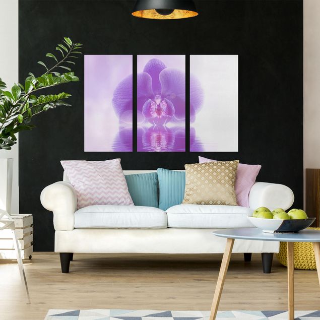Tableau toile orchidée Orchidée violette sur l'eau