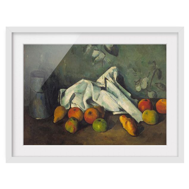 Décoration artistique Paul Cézanne - Nature morte avec bidon de lait et pommes