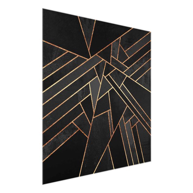 Tableau moderne Triangles Noirs Or