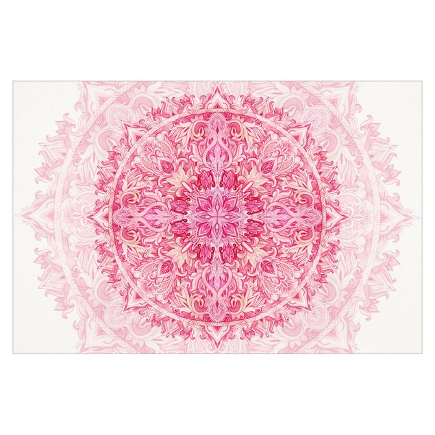 Papier peint - Mandala Watercolour Ornament Pink