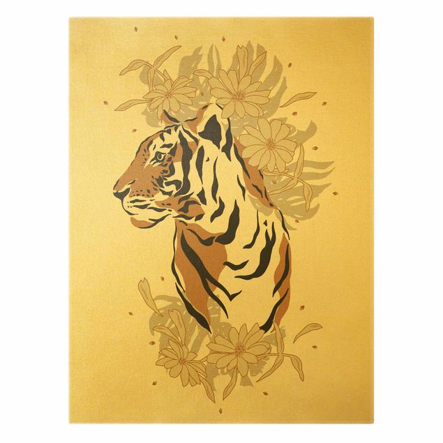 Impressions sur toile Animaux de safari - Portrait Tigre