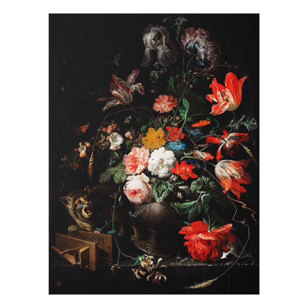 Tableau moderne Abraham Mignon - Le Bouquet Renversé
